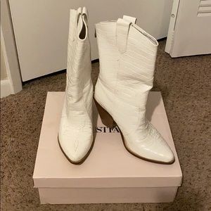 white cowboy boots